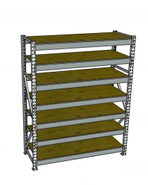 Стеллаж грузовой СГР 3000x1200x1000 7 полок (фанера)