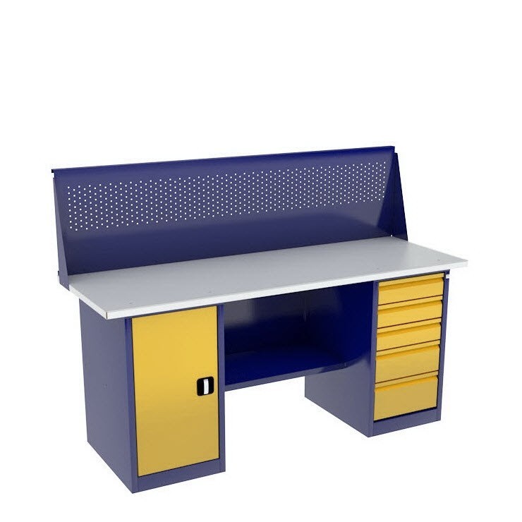 Верстак с тумбой и драйвером ВП-4Т/1,6 с экраном купить в Архангельске Верстак с тумбой и драйвером ВП-4Т/1,6 с экраном купить в Архангельске