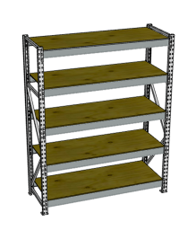 Стеллаж грузовой СГР 2000x1500x600 5 полок (фанера) Стеллаж грузовой СГР 2000x1500x600 5 полок (фанера)