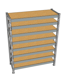 Стеллаж грузовой СГР 3000x1500x800 8 полок (ДСП) Стеллаж грузовой СГР 3000x1500x800 8 полок (ДСП)