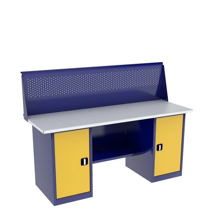 Верстак двухтумбовый ВП-5/1,9 с экраном купить в Архангельске Верстак двухтумбовый ВП-5/1,9 с экраном купить в Архангельске