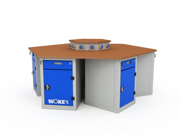 Верстак шеститумбовый WOKER PRO 6002.2500 купить в Архангельске Верстак шеститумбовый WOKER PRO 6002.2500 купить в Архангельске