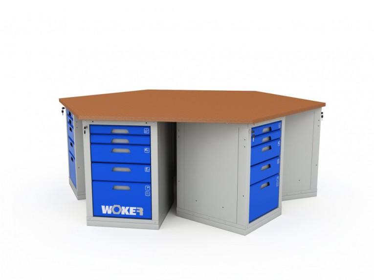 Верстак шеститумбовый WOKER PRO 6005.2500 купить в Архангельске