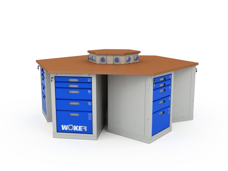 Верстак шеститумбовый WOKER PRO 6005.2500 купить в Архангельске Верстак шеститумбовый WOKER PRO 6005.2500 купить в Архангельске