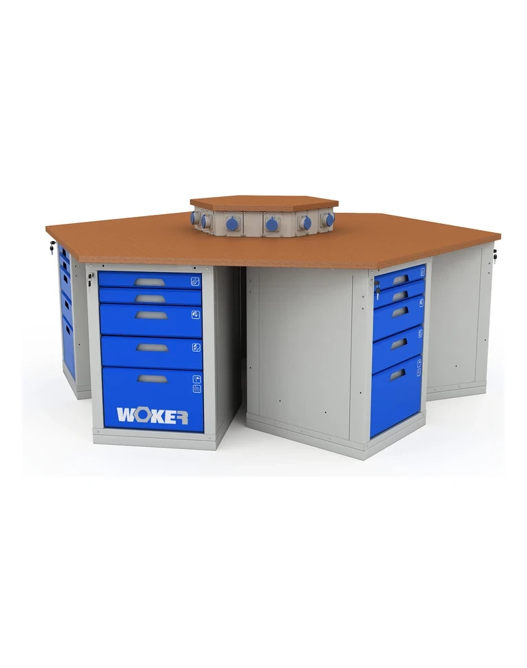 Верстак шеститумбовый WOKER PRO 6005.2500 купить в Архангельске