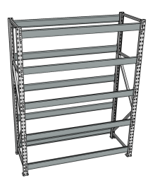 Стеллаж грузовой СГР 2500x2100x800 5 полок (без настила) Стеллаж грузовой СГР 2500x2100x800 5 полок (без настила)