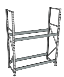 Стеллаж грузовой СГР 2500x900x500 2 полки (без настила) Стеллаж грузовой СГР 2500x900x500 2 полки (без настила)