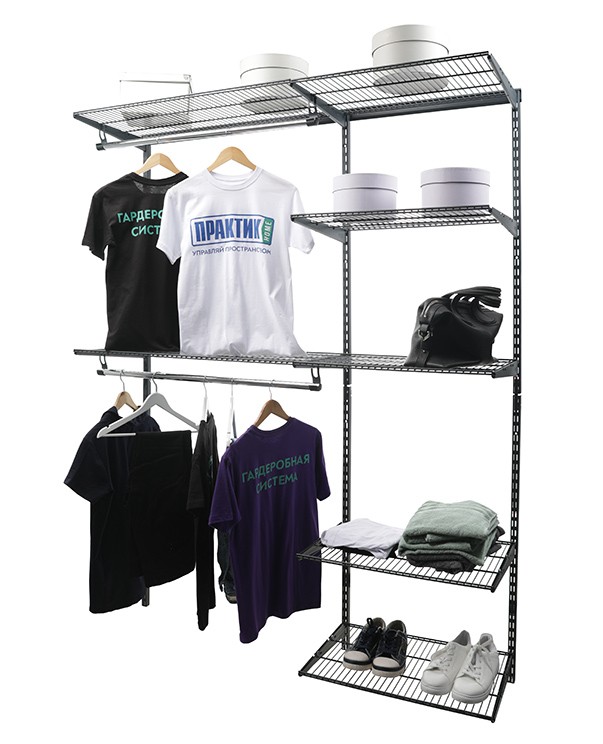 Гардеробная система Практик Home Optima G150 графит купить в Архангельске Гардеробная система Практик Home Optima G150 графит купить в Архангельске