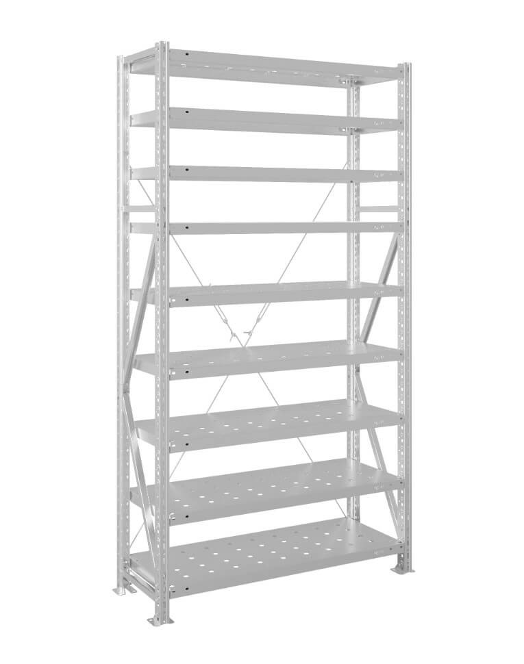 Стеллаж MS U 3000x700x500 9 полок (200 кг, перф) купить в Архангельске