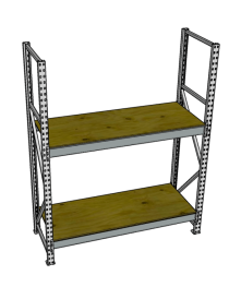 Стеллаж грузовой СГР 2000x1800x600 2 полки (фанера) Стеллаж грузовой СГР 2000x1800x600 2 полки (фанера)