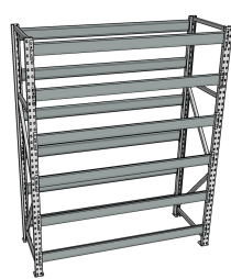 Стеллаж грузовой СГР 2500x2100x600 6 полок (без настила) Стеллаж грузовой СГР 2500x2100x600 6 полок (без настила)