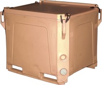 Контейнер 915х715х765 мм бежевый с крышкой Контейнер 915х715х765 мм бежевый с крышкой