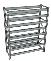 Стеллаж грузовой СГР 3000x1800x400 8 полок (без настила) Стеллаж грузовой СГР 3000x1800x400 8 полок (без настила)