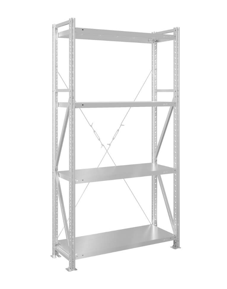 Стеллаж MS U 2500x700x400 4 полки (200 кг, металл) купить в Архангельске