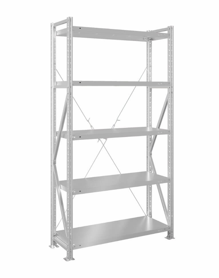 Стеллаж MS U 3000x1200x500 5 полок (180 кг, металл) купить в Архангельске
