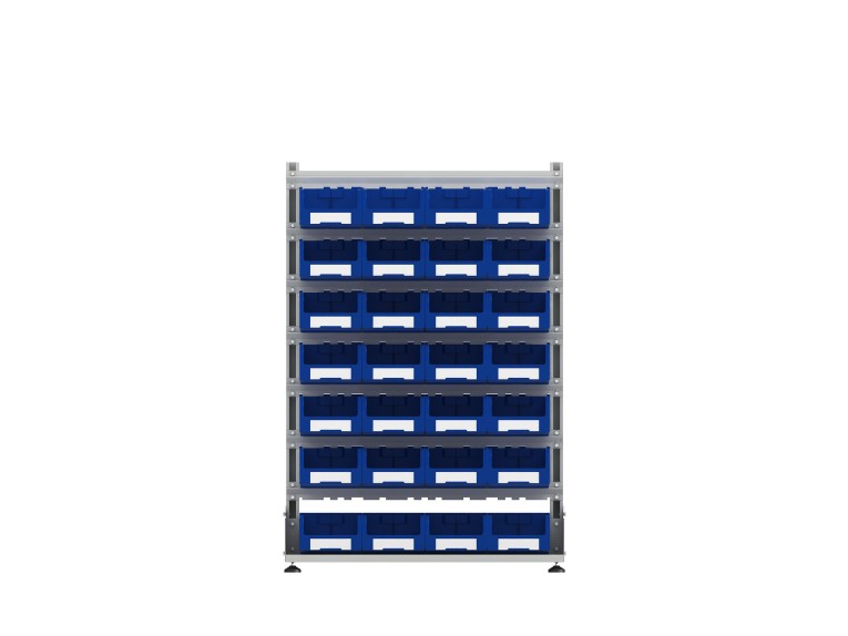 Стеллаж для пластиковых лотков SORTEX двухсторонний 1500x1000x800.03 купить в Архангельске