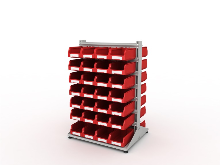 Стеллаж для пластиковых лотков SORTEX двухсторонний 1500x1000x800.03 купить в Архангельске