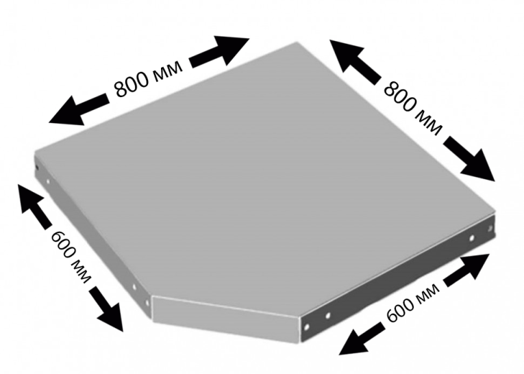 Угловая полка Практик MS 60F (800х600) купить в Архангельске