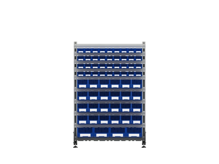 Стеллаж для пластиковых лотков SORTEX двухсторонний 1500x1000x800.05 купить в Архангельске