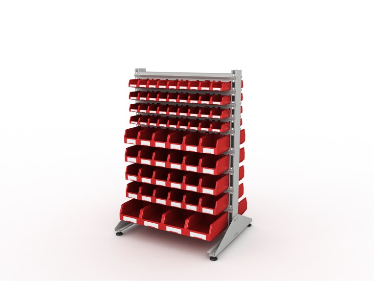 Стеллаж для пластиковых лотков SORTEX двухсторонний 1500x1000x800.05 купить в Архангельске