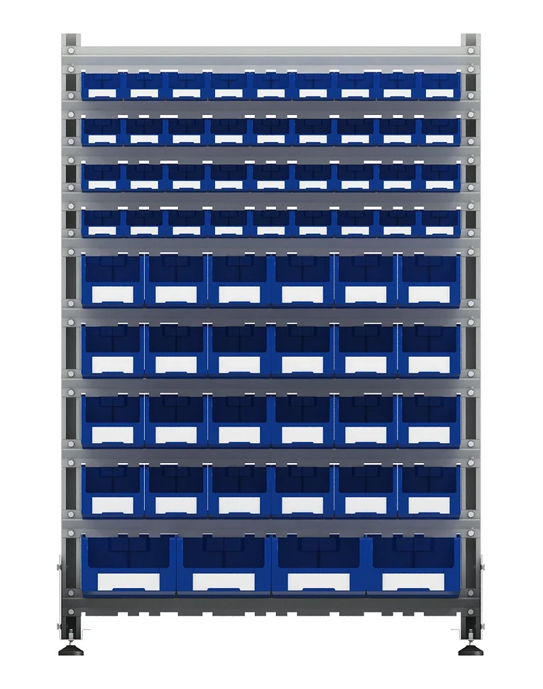 Стеллаж для пластиковых лотков SORTEX двухсторонний 1500x1000x800.05 купить в Архангельске
