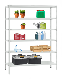 Стеллаж металлический Титан МС-900 2300x1000x300 6 полок Стеллаж металлический Титан МС-900 2300x1000x300 6 полок