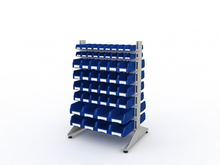 Стеллаж для пластиковых лотков SORTEX двухсторонний 1500x1000x800.06 купить в Архангельске Стеллаж для пластиковых лотков SORTEX двухсторонний 1500x1000x800.06 купить в Архангельске