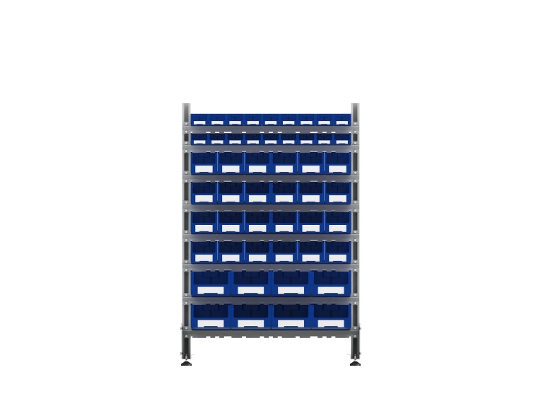 Стеллаж для пластиковых лотков SORTEX двухсторонний 1500x1000x800.06 купить в Архангельске Стеллаж для пластиковых лотков SORTEX двухсторонний 1500x1000x800.06 купить в Архангельске