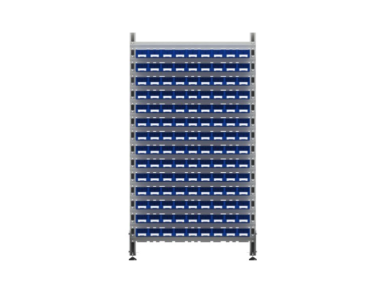 Стеллаж для пластиковых лотков SORTEX двухсторонний 1800x1000x800.01 купить в Архангельске Стеллаж для пластиковых лотков SORTEX двухсторонний 1800x1000x800.01 купить в Архангельске