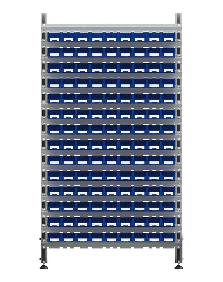 Стеллаж для пластиковых лотков SORTEX двухсторонний 1800x1000x800.01 купить в Архангельске Стеллаж для пластиковых лотков SORTEX двухсторонний 1800x1000x800.01 купить в Архангельске
