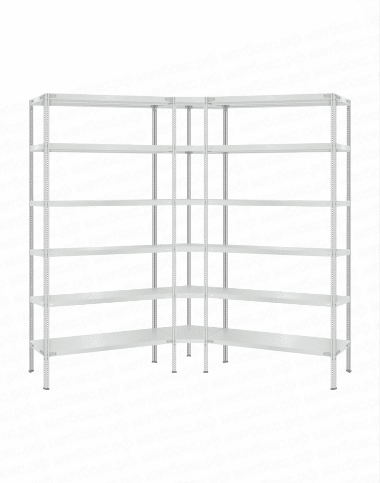 Стеллаж угловой 2000х1800х1800 (6 ярусов глубиной 600мм) купить в Архангельске Стеллаж угловой 2000х1800х1800 (6 ярусов глубиной 600мм) купить в Архангельске