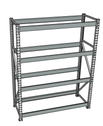 Стеллаж грузовой СГР 2500x900x400 4 полки (без настила) Стеллаж грузовой СГР 2500x900x400 4 полки (без настила)