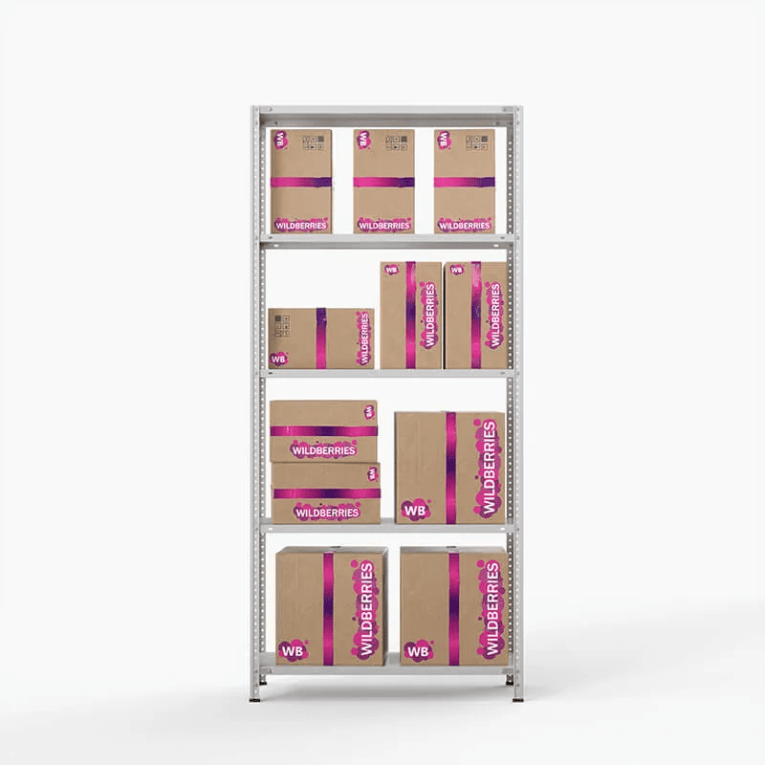 Стеллаж ПВЗ Wildberries 2000х1000х400 5 полок купить в Архангельске Стеллаж ПВЗ Wildberries 2000х1000х400 5 полок купить в Архангельске