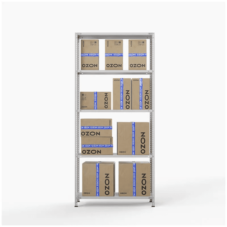 Стеллаж ПВЗ Озон 2000х1000х400 5 полок купить в Архангельске Стеллаж ПВЗ Озон 2000х1000х400 5 полок купить в Архангельске