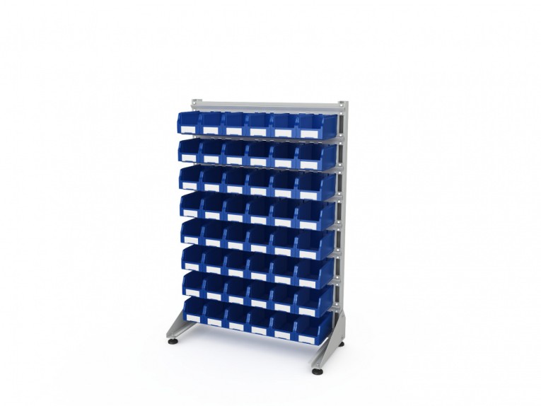 Стеллаж для пластиковых лотков SORTEX односторонний 1500x1000x450.02 купить в Архангельске Стеллаж для пластиковых лотков SORTEX односторонний 1500x1000x450.02 купить в Архангельске