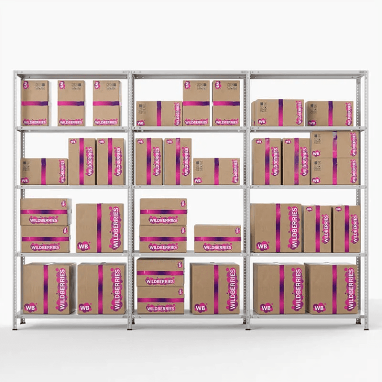 Стеллаж ПВЗ Wildberries 2000х3000х400 5 полок купить в Архангельске Стеллаж ПВЗ Wildberries 2000х3000х400 5 полок купить в Архангельске