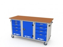 Верстак мобильный трехтумбовый WOKER PRO 3514.1800 Верстак мобильный трехтумбовый WOKER PRO 3514.1800