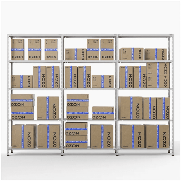 Стеллаж ПВЗ Озон 2000х3000х400 5 полок купить в Архангельске Стеллаж ПВЗ Озон 2000х3000х400 5 полок купить в Архангельске