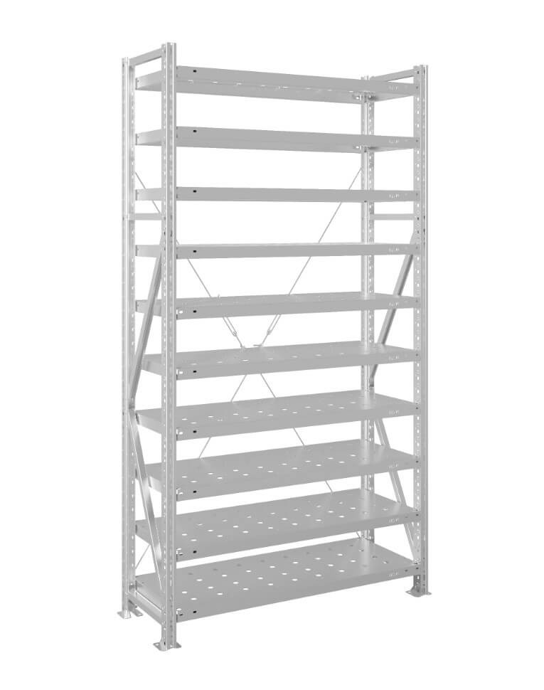 Стеллаж MS U 2000x1000x400 10 полок (200 кг, перф) купить в Архангельске