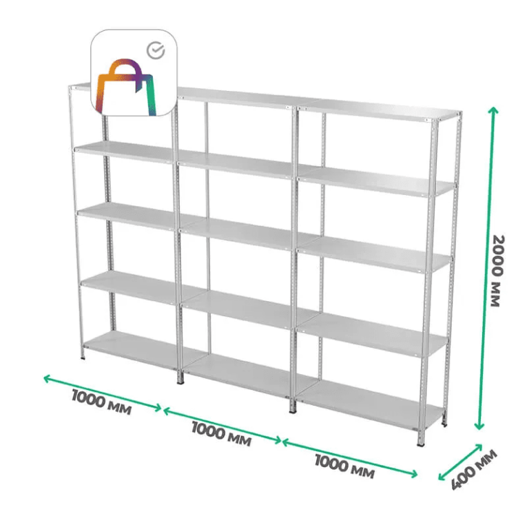 Стеллаж ПВЗ Сбер 2000х3000х400 5 полок купить в Архангельске Стеллаж ПВЗ Сбер 2000х3000х400 5 полок купить в Архангельске