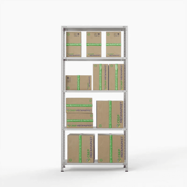 Стеллаж ПВЗ Сбер 2000х1000х400 5 полок купить в Архангельске Стеллаж ПВЗ Сбер 2000х1000х400 5 полок купить в Архангельске