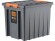 Контейнер особопрочный Rox Box PRO 50 (500х390х390 мм с крышкой и клипсами, на роликах, антрацит) купить в Архангельске