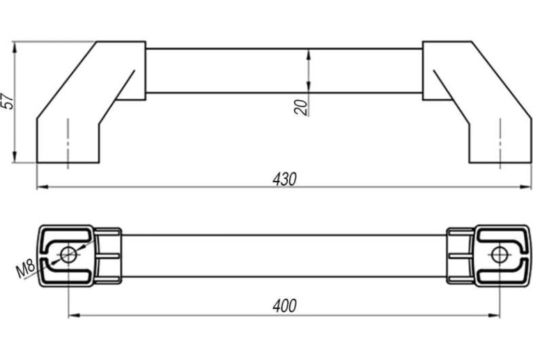 Ручка трубчатая СТ-4 АТ40020 купить в Архангельске Ручка трубчатая СТ-4 АТ40020 купить в Архангельске