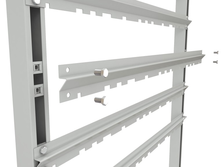 Стеллаж для пластиковых лотков SORTEX односторонний 1800x1000x450.04 купить в Архангельске Стеллаж для пластиковых лотков SORTEX односторонний 1800x1000x450.04 купить в Архангельске