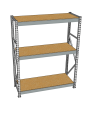 Стеллаж грузовой СГР 3000x1800x400 3 полки (ДСП)