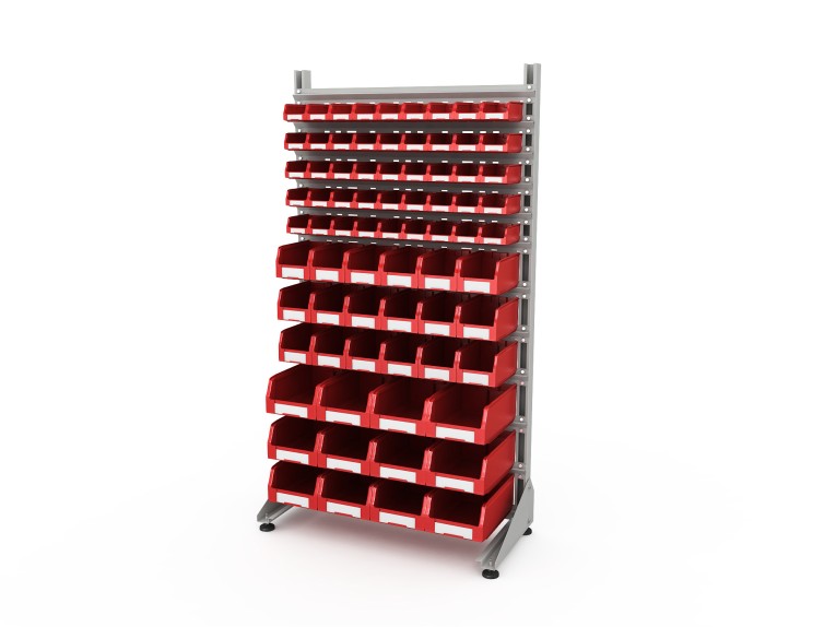 Стеллаж для пластиковых лотков SORTEX односторонний 1800x1000x450.06 купить в Архангельске Стеллаж для пластиковых лотков SORTEX односторонний 1800x1000x450.06 купить в Архангельске