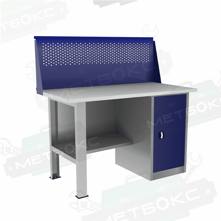 Однотумбовый слесарный верстак ВП-2/1,6 с экраном купить в Архангельске Однотумбовый слесарный верстак ВП-2/1,6 с экраном купить в Архангельске