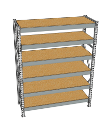 Стеллаж грузовой СГР 2500x1800x1000 6 полок (ДСП) Стеллаж грузовой СГР 2500x1800x1000 6 полок (ДСП)