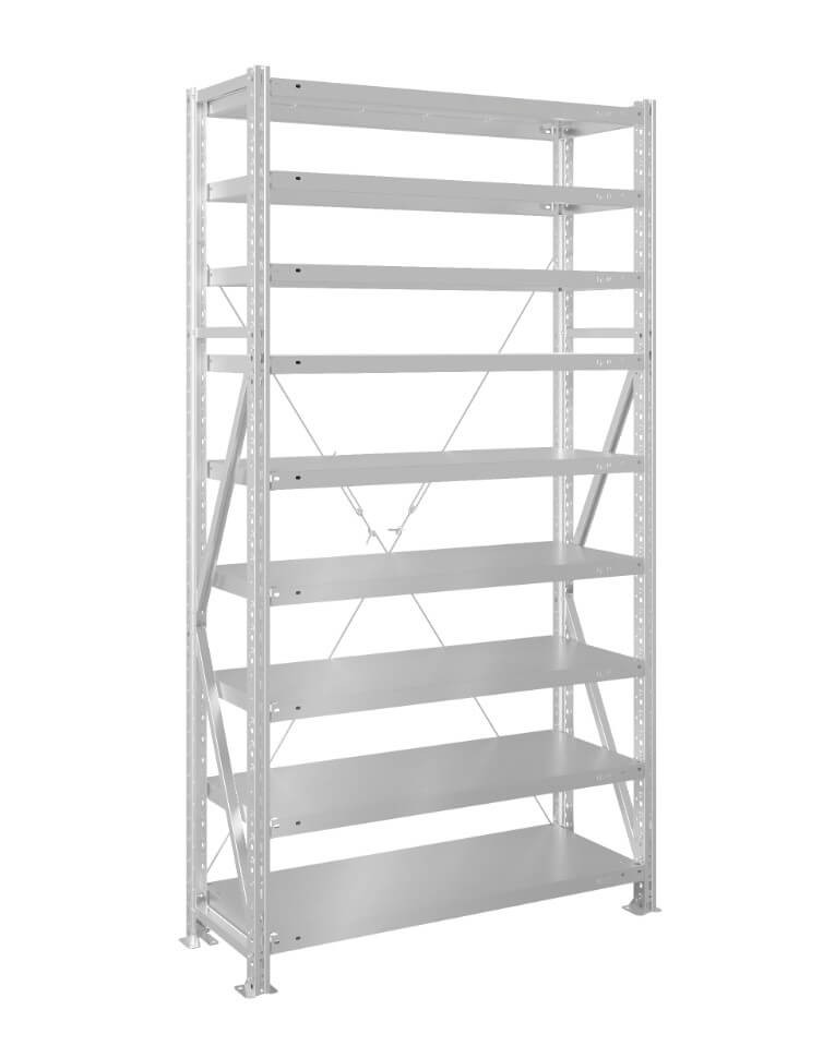 Стеллаж MS U 2500x1000x600 9 полок (400 кг, металл) купить в Архангельске